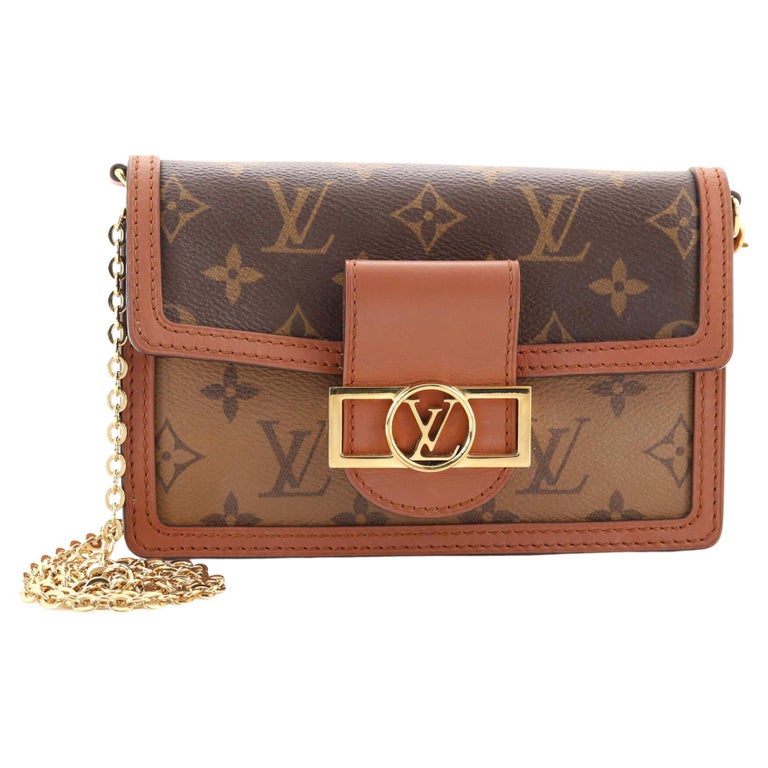 Louis Vuitton Dauphine Chain Wallet In Red