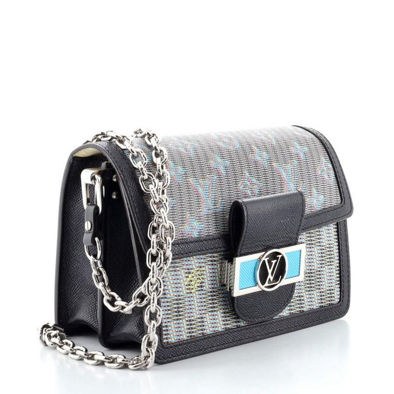 Louis Vuitton Mini Dauphine Damier Monogram LV Pop Blue in Calf Leather  with SIlver-tone - US