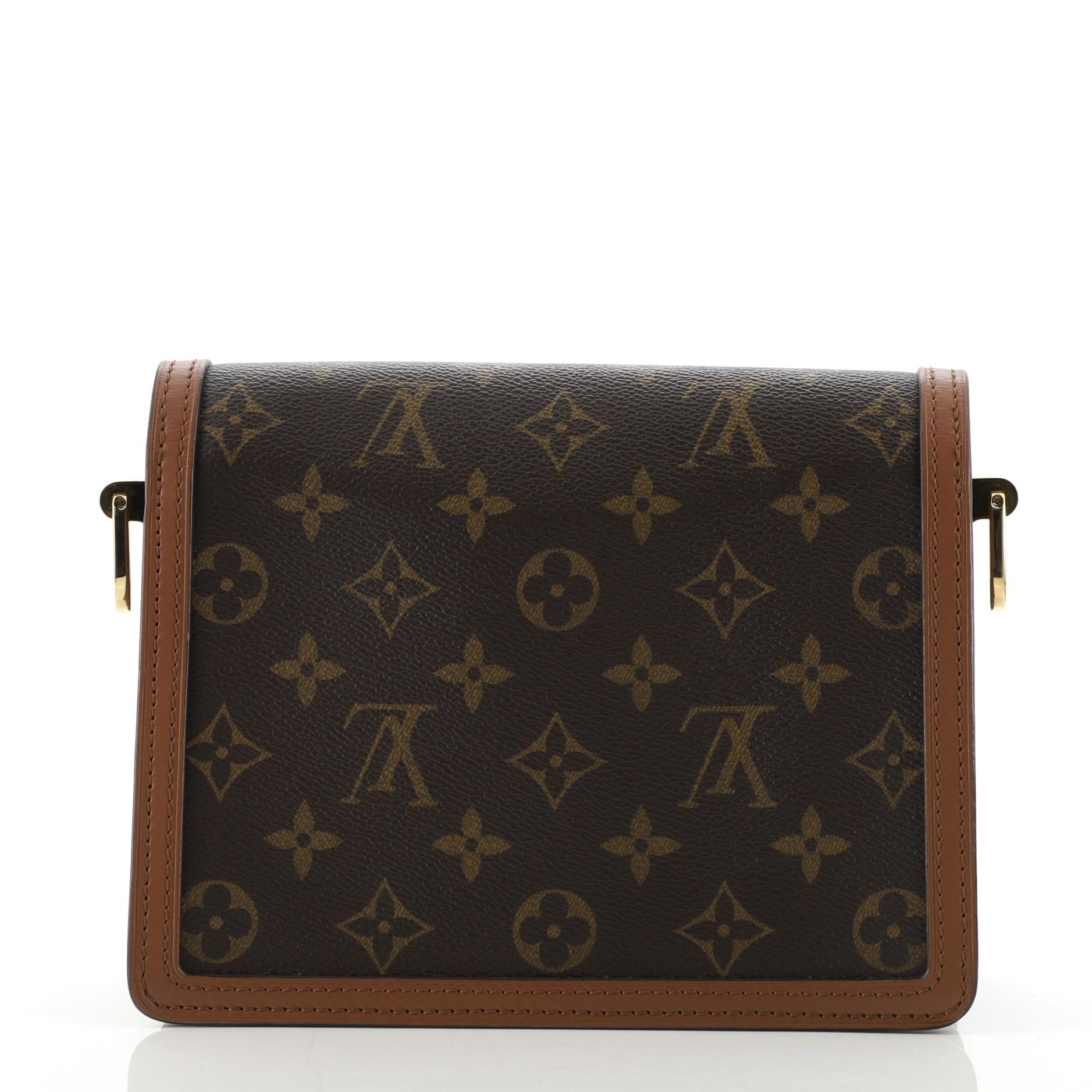 Black Louis Vuitton Dauphine Shoulder Bag Reverse Monogram Canvas Mini
