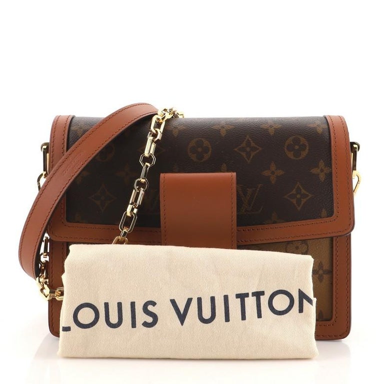 Louis Vuitton Dauphine Shoulder Bag Reverse Monogram Canvas MM at 1stDibs