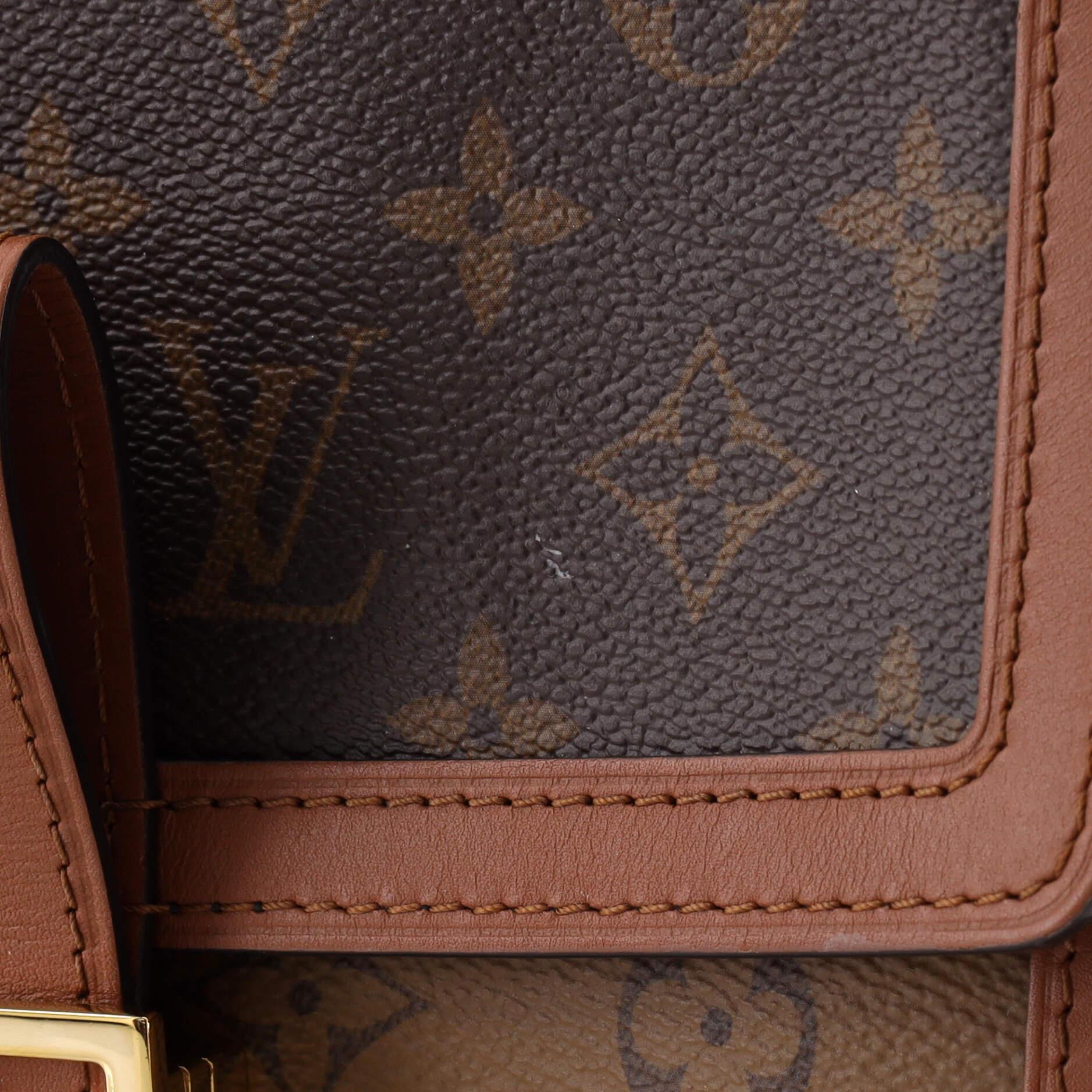 Women's or Men's Louis Vuitton Dauphine Shoulder Bag Reverse Monogram Canvas MM