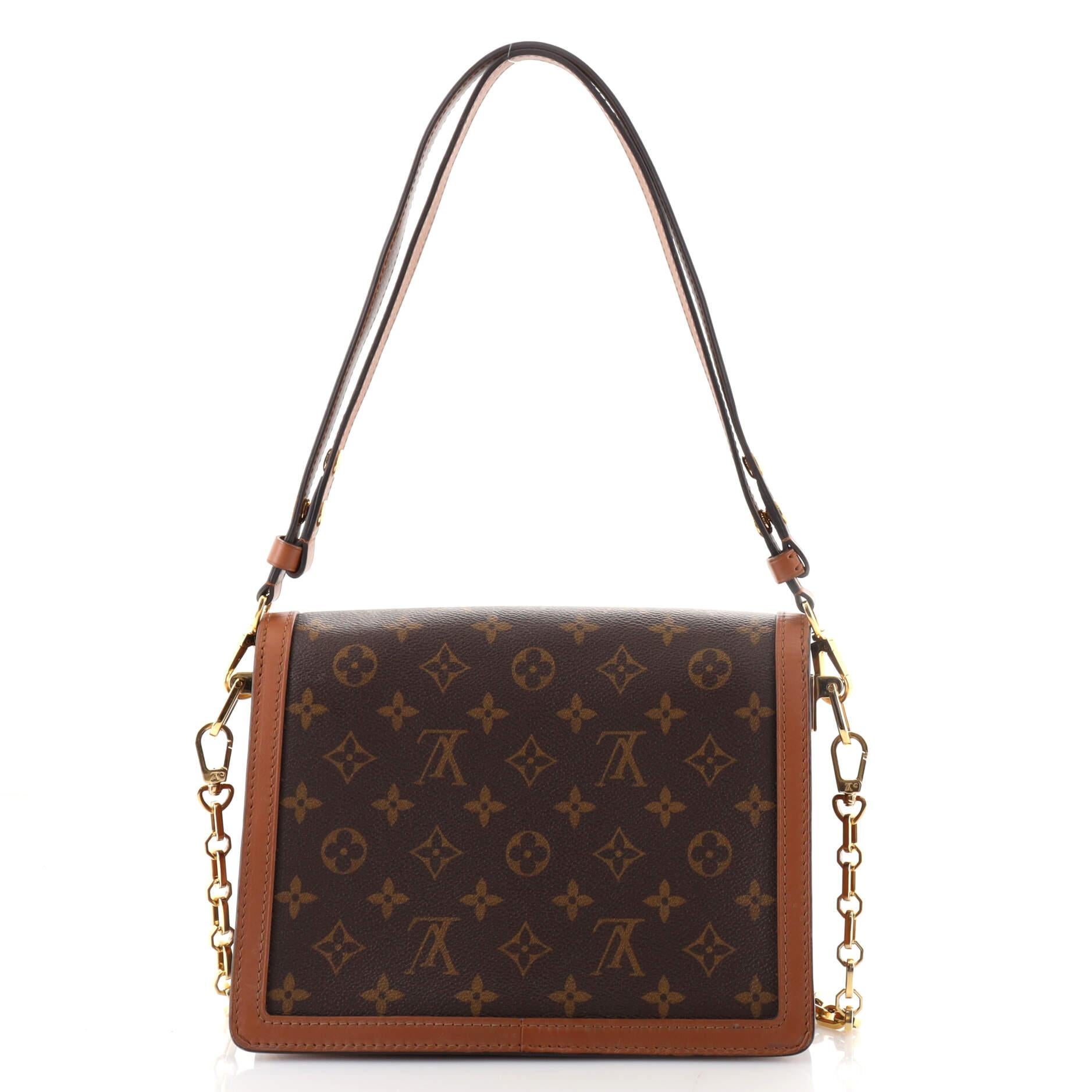 Louis Vuitton Dauphine Shoulder Bag Reverse Monogram Canvas MM 4
