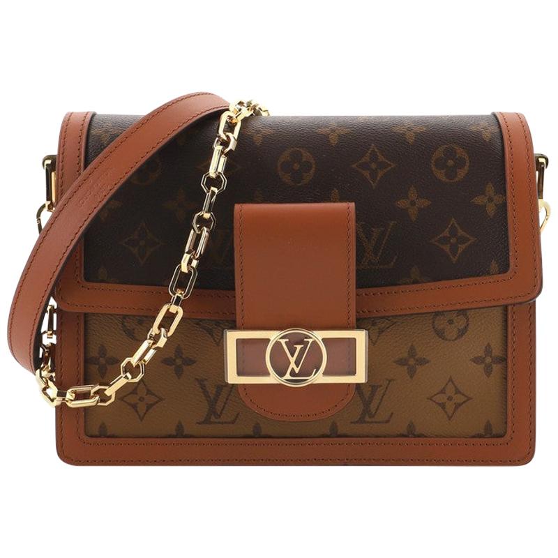 Louis Vuitton Dauphine Shoulder Bag Reverse Monogram Canvas Mini at 1stDibs