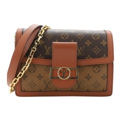 Louis Vuitton Dauphine Shoulder Bag Reverse Monogram Canvas MM