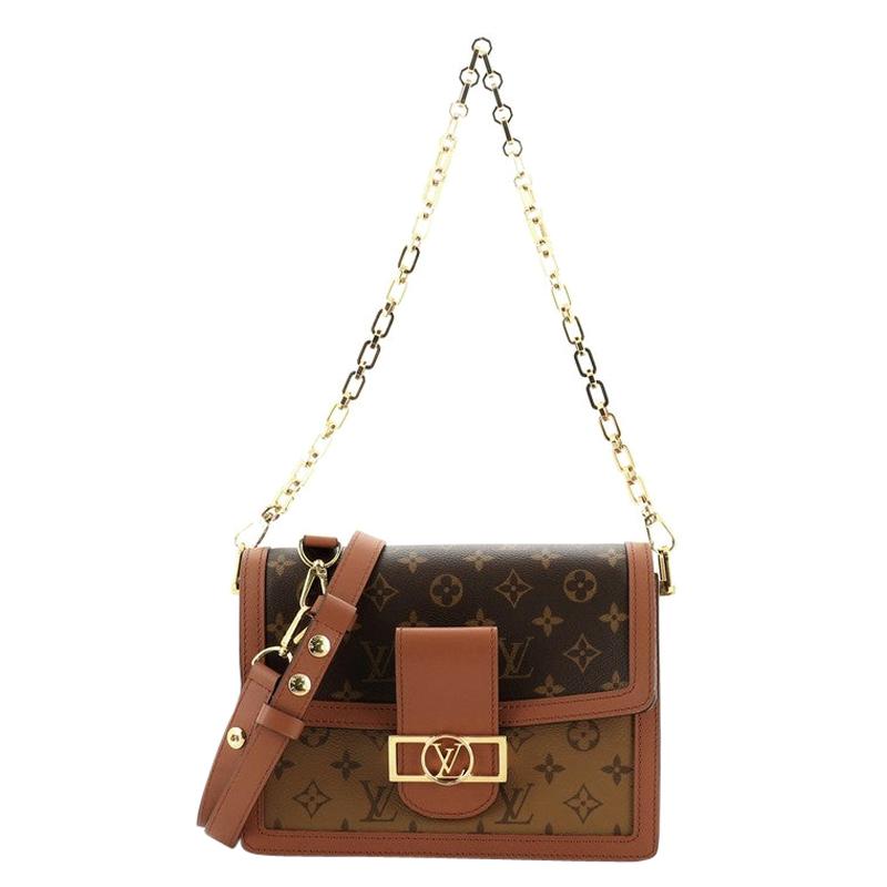 Louis Vuitton Dauphine Shoulder Bag Reverse Monogram Canvas MM
