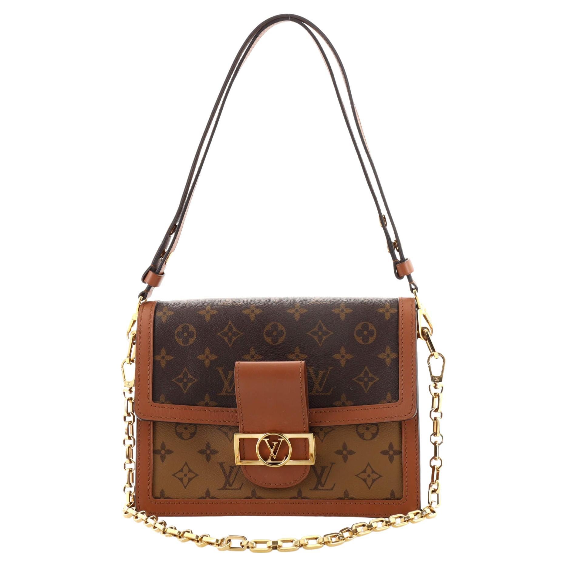 Louis Vuitton Dauphine Shoulder Bag Reverse Monogram Canvas MM