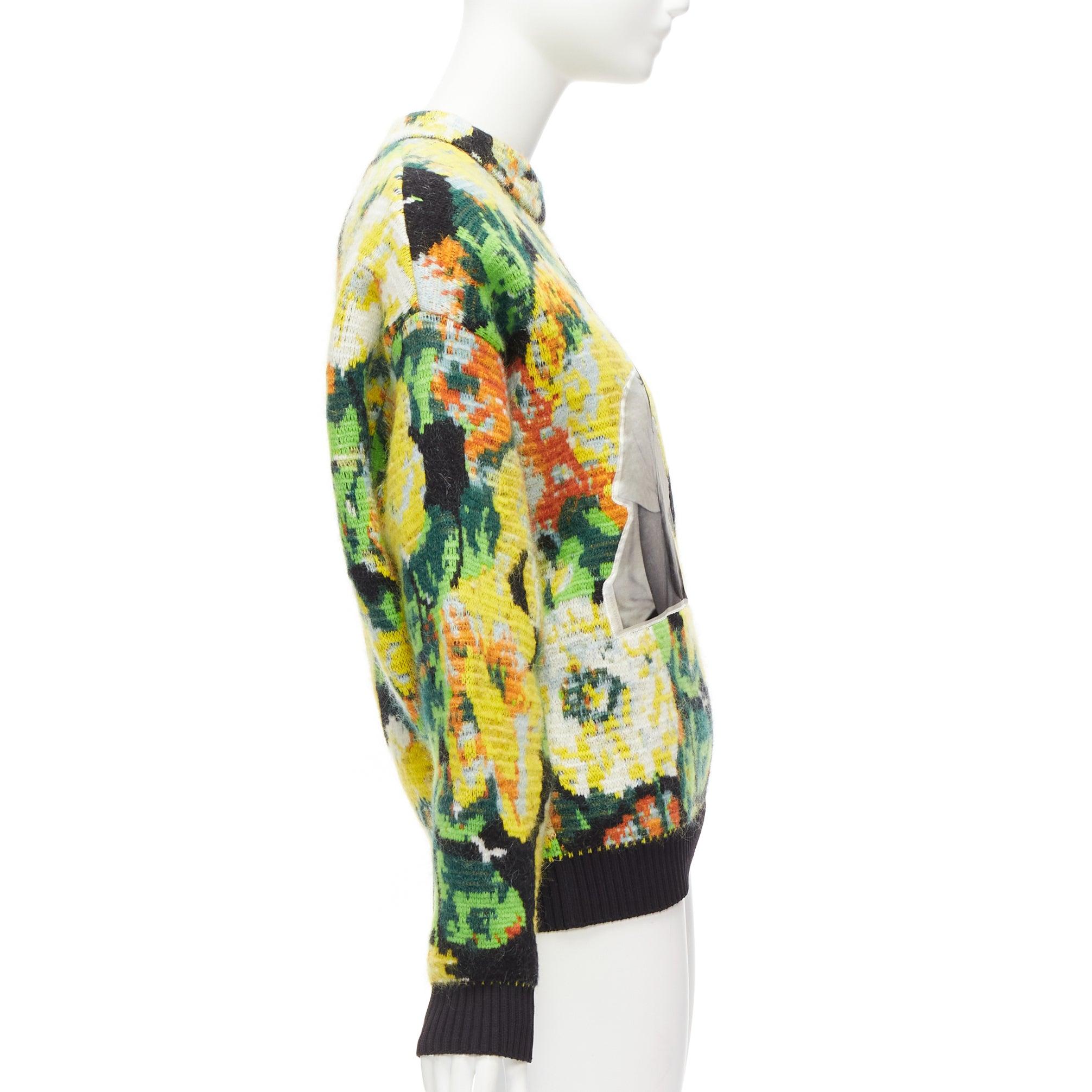 Women's LOUIS VUITTON David Sims 2022 Runway floral jacquard portrait sweater XS For Sale