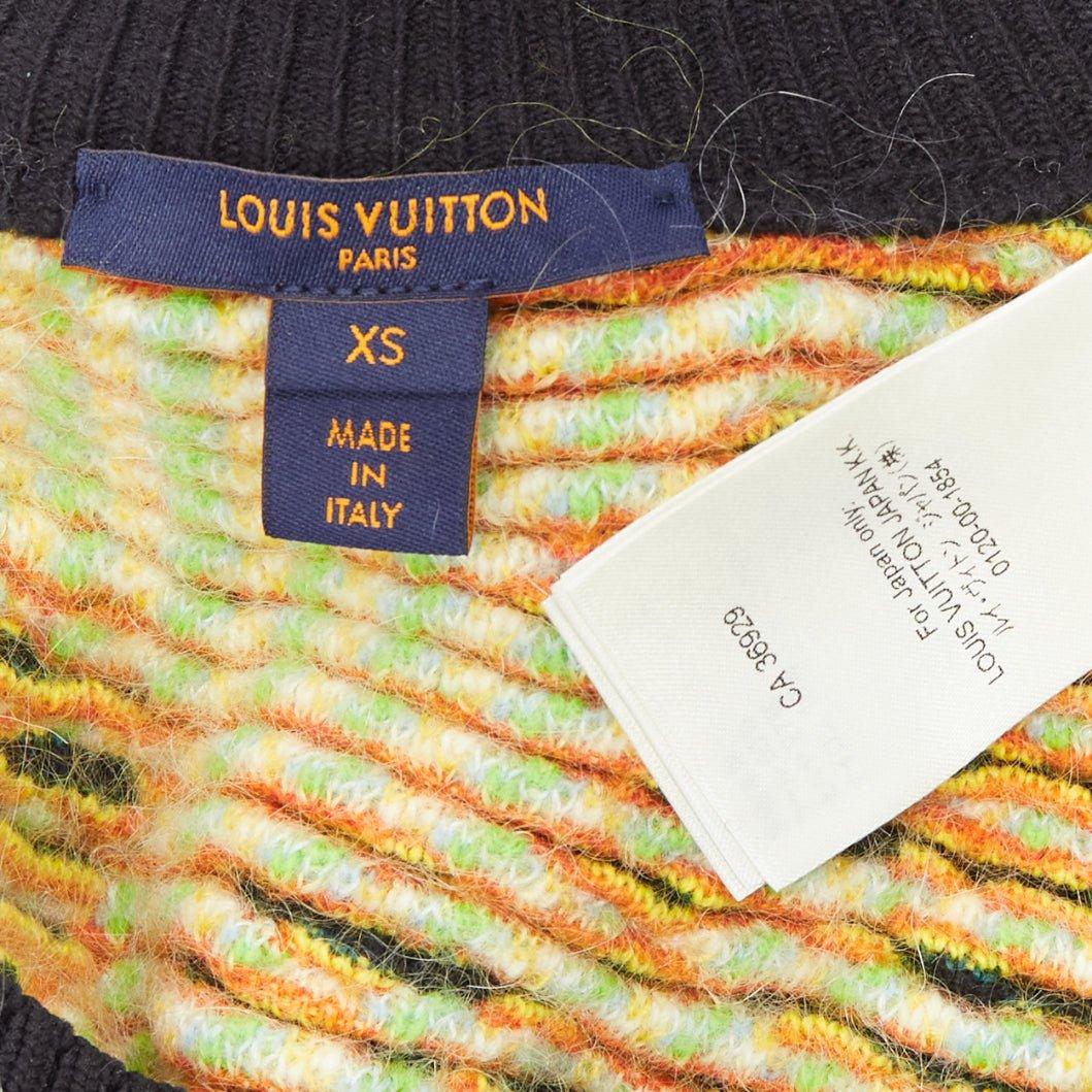 LOUIS VUITTON Pull portrait en jacquard floral David Sims 2022 Runway XS en vente 3