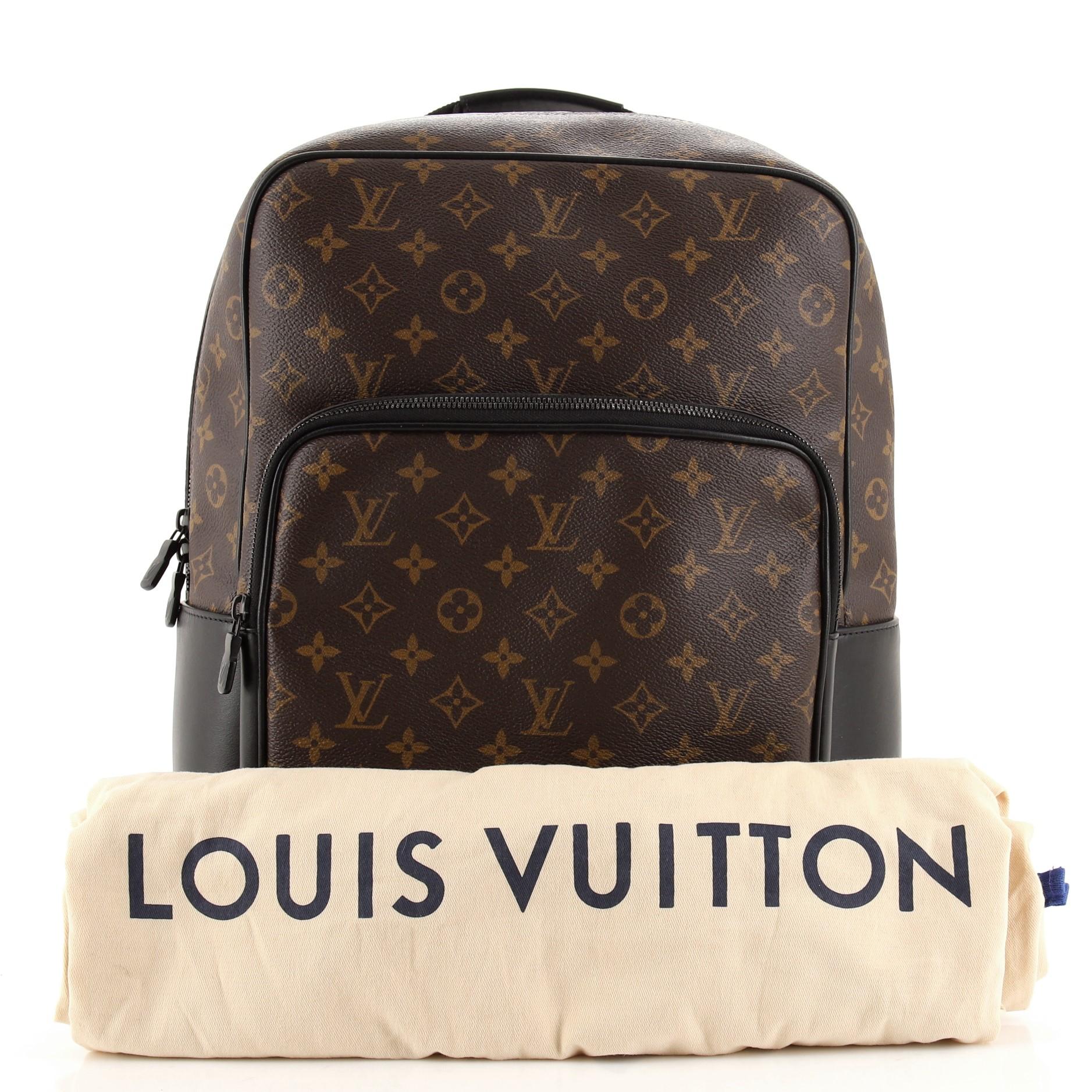 Louis Vuitton LV Unisex Dean Backpack Blue Monogram Macassar