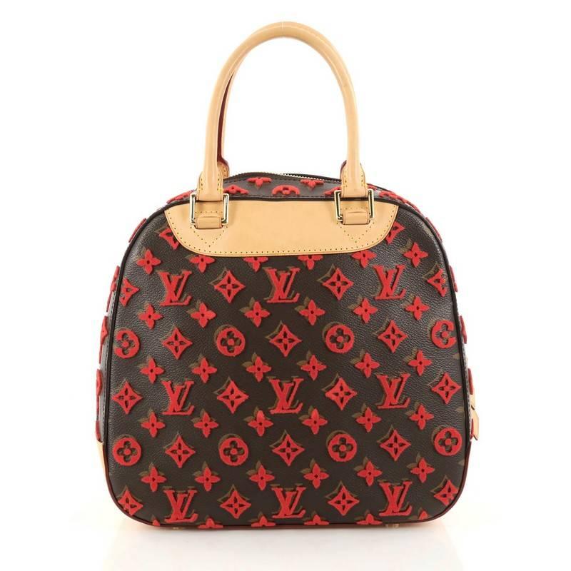 Brown Louis Vuitton Deauville Cube Bag Limited Edition Monogram Canvas Tuffetage