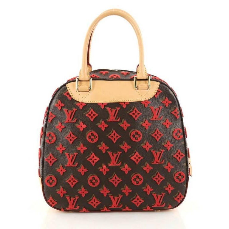Louis Vuitton Deauville Cube Bag Limited Edition Monogram Canvas Tuffetage at 1stdibs