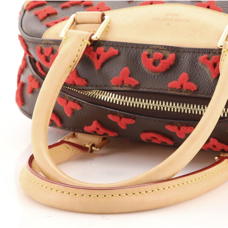 Louis Vuitton Rouge Monogram Tuffetage Deauville Cube Bag