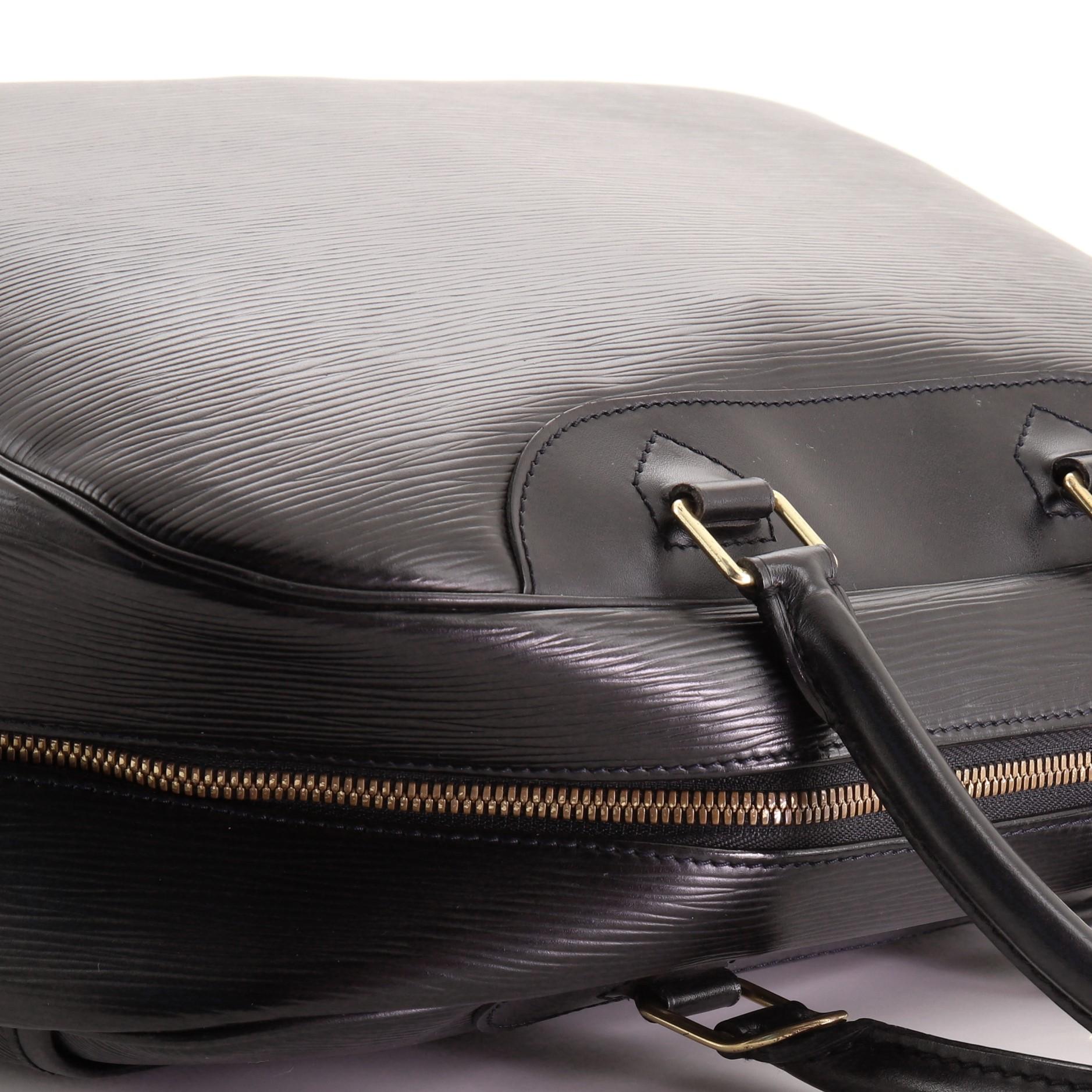 Black Louis Vuitton Deauville Handbag Epi Leather