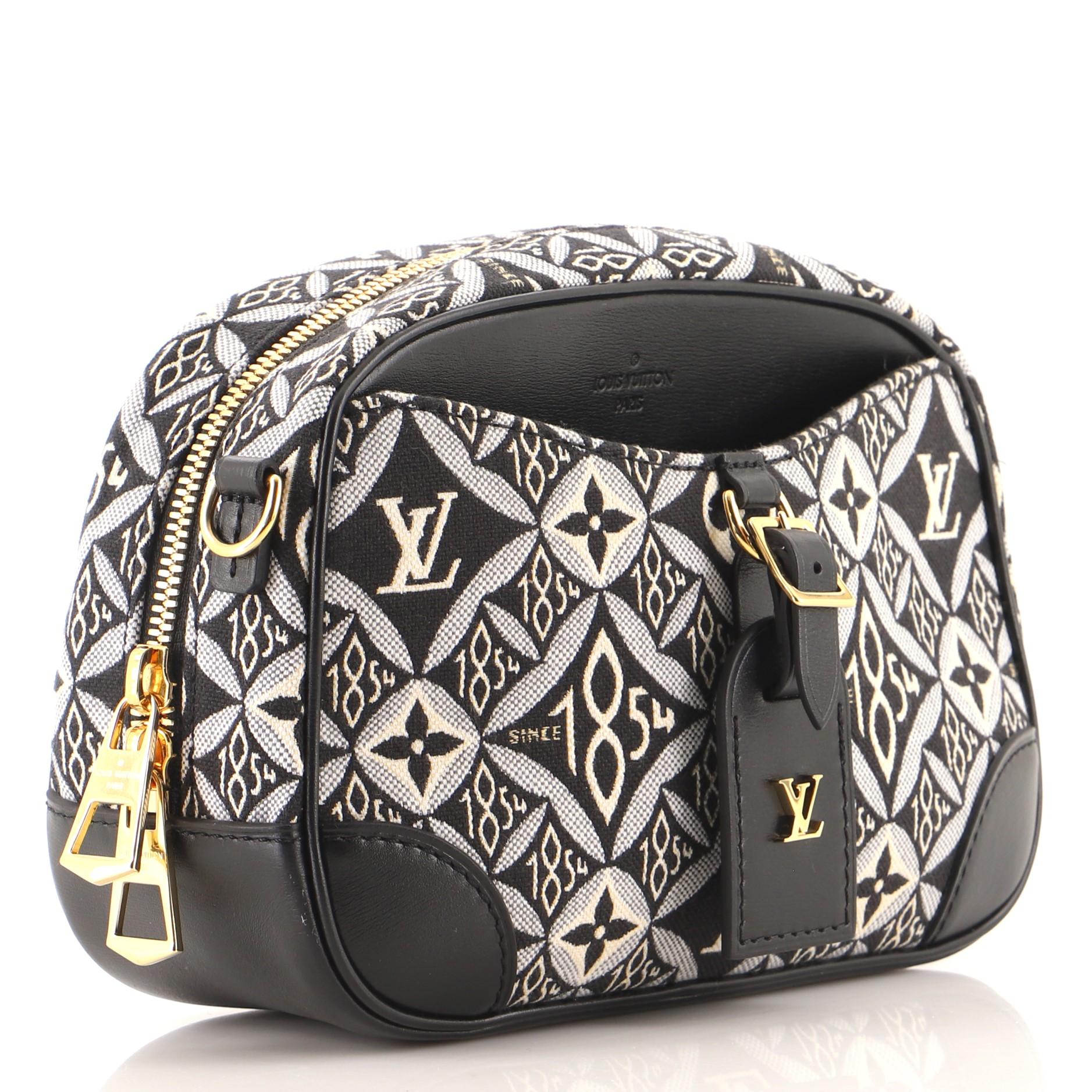 Black Louis Vuitton Deauville Handbag Limited Edition Since 1854 Monogram Jacquard Min