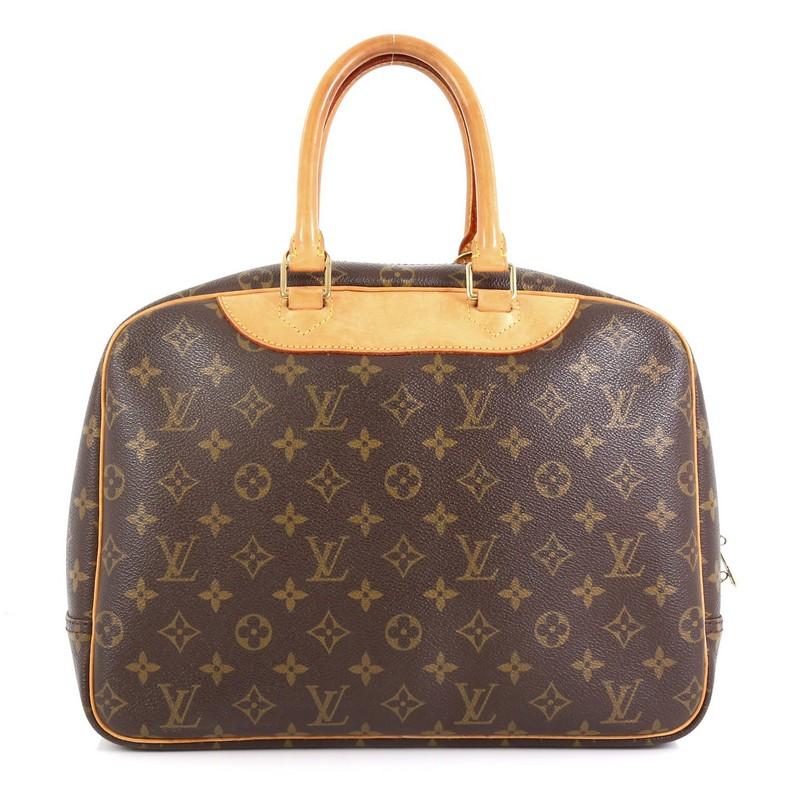 Brown  Louis Vuitton Deauville Handbag Monogram Canvas