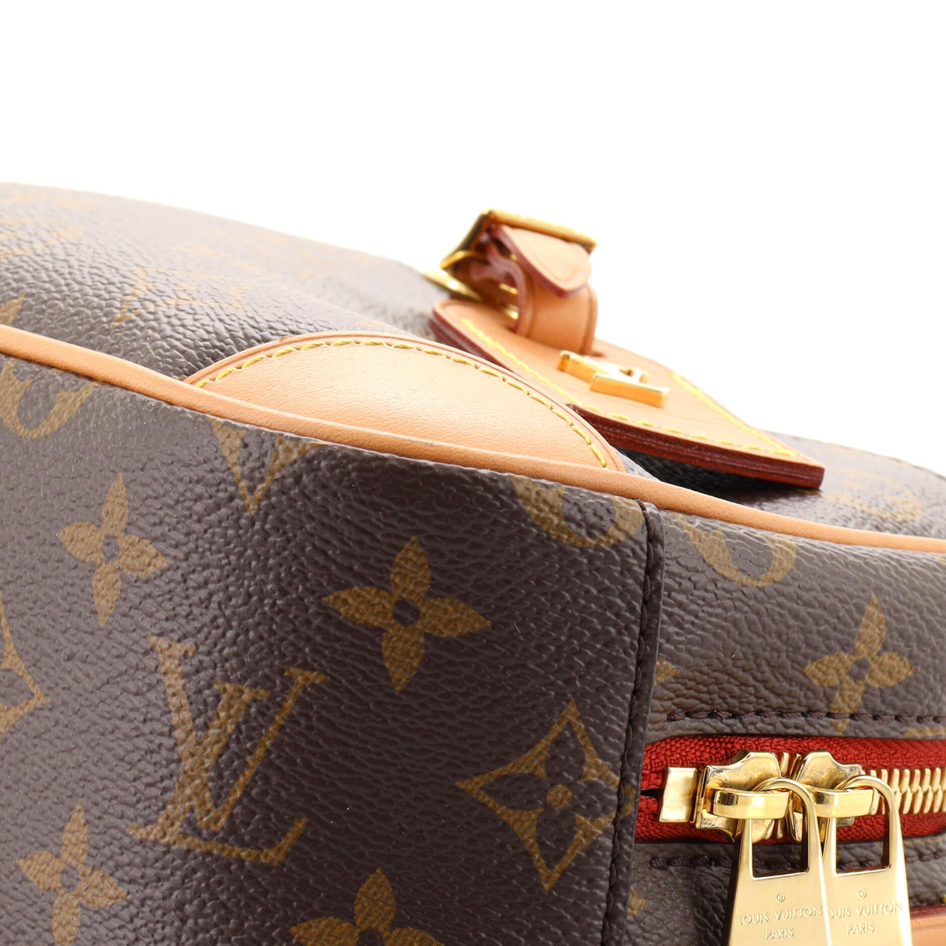 Brown Louis Vuitton Deauville Handbag Monogram Canvas Mini