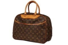Louis Vuitton Deauville Lv Logo Monogram Top Handle Tote Bag Carry On Travel