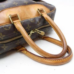 Louis Vuitton Deauville Monogram 866774 Brown Coated Canvas Satchel