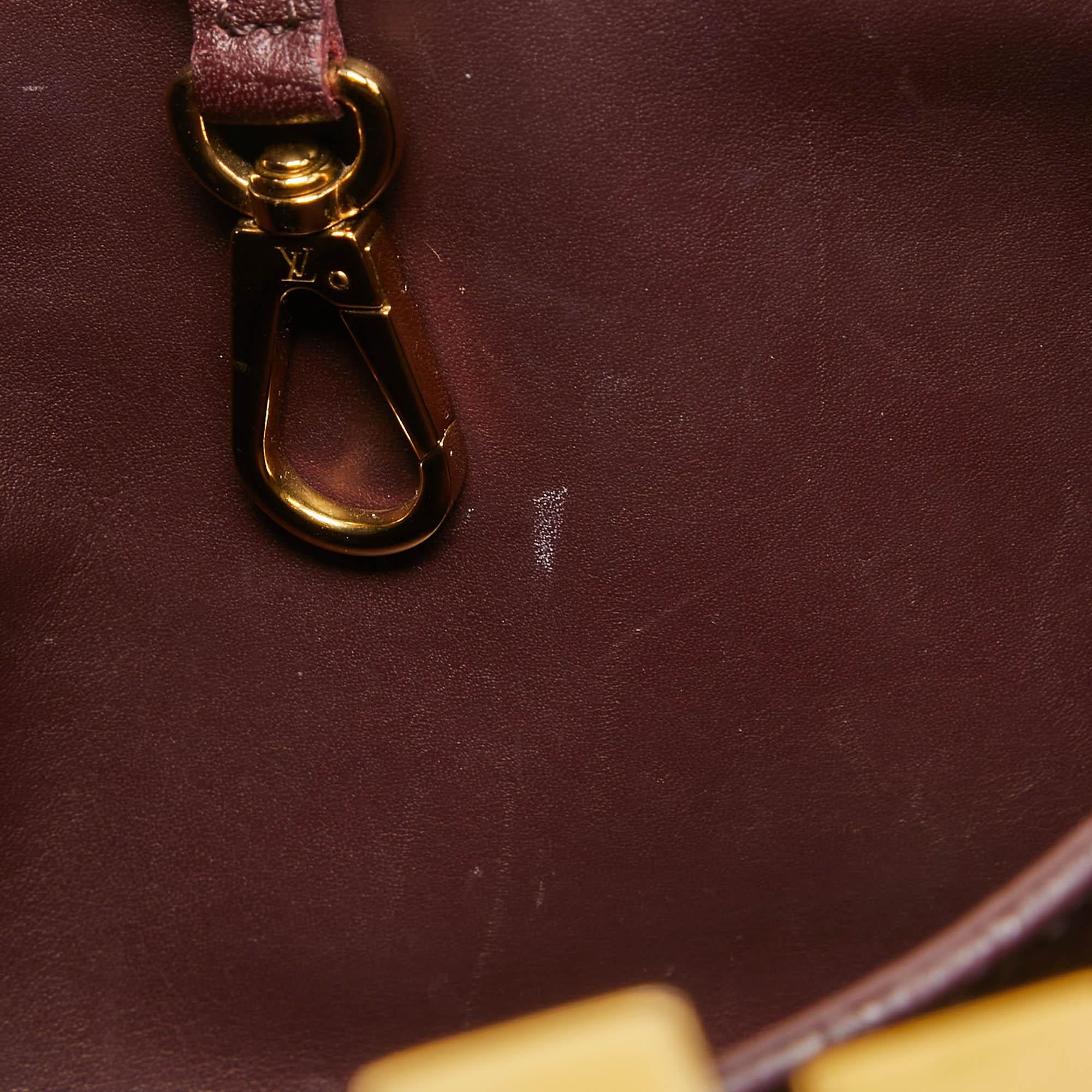 Louis Vuitton sac BB Capucines violet profond/beige en cuir et python en vente 15