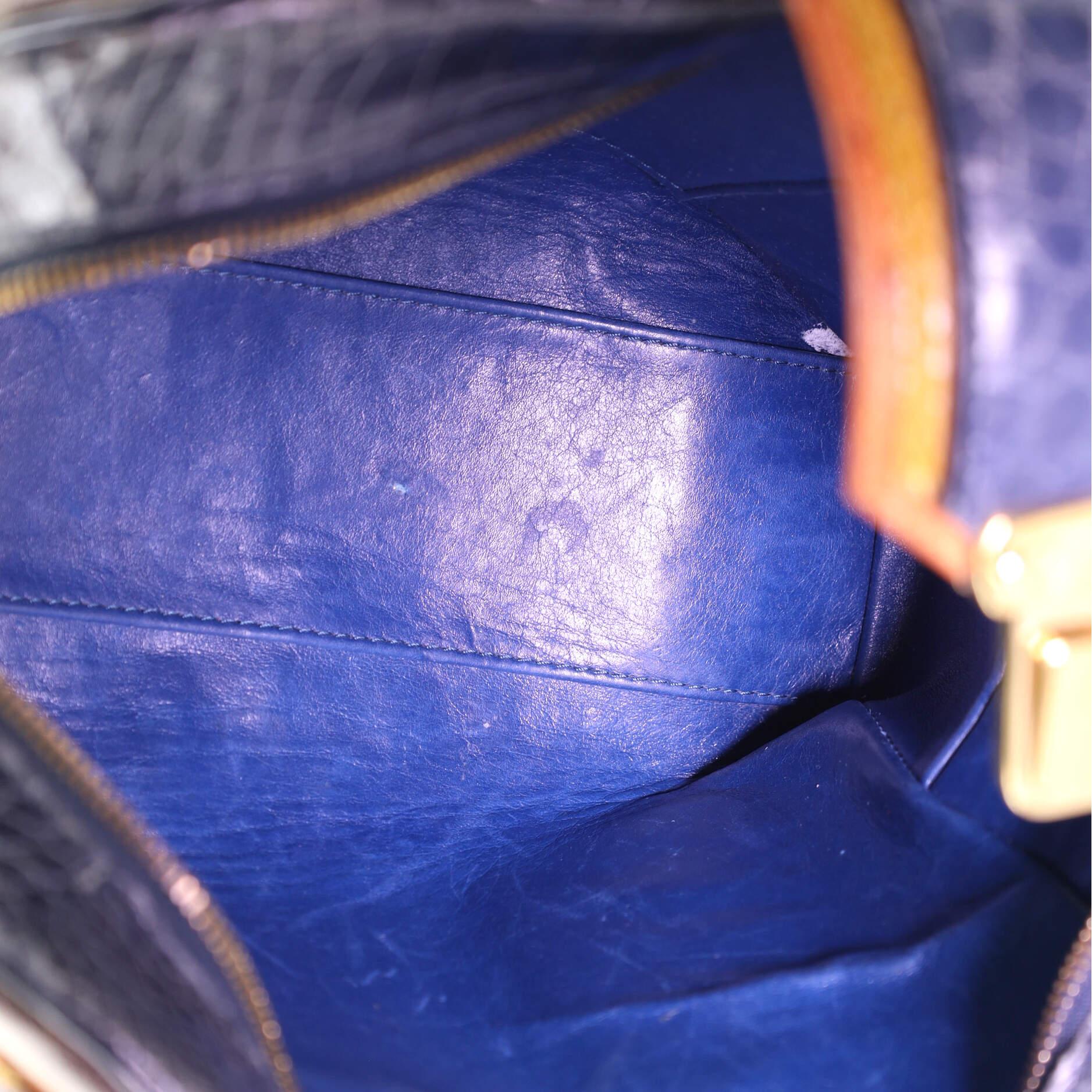 Black Louis Vuitton Delft Handbag Limited Edition Monogram Mirage and Exotics