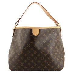 Louis Vuitton Delightful MM Tote Monogram Canvas Shoulder Bag added insert Pre  owned Brown Leather ref.673986 - Joli Closet