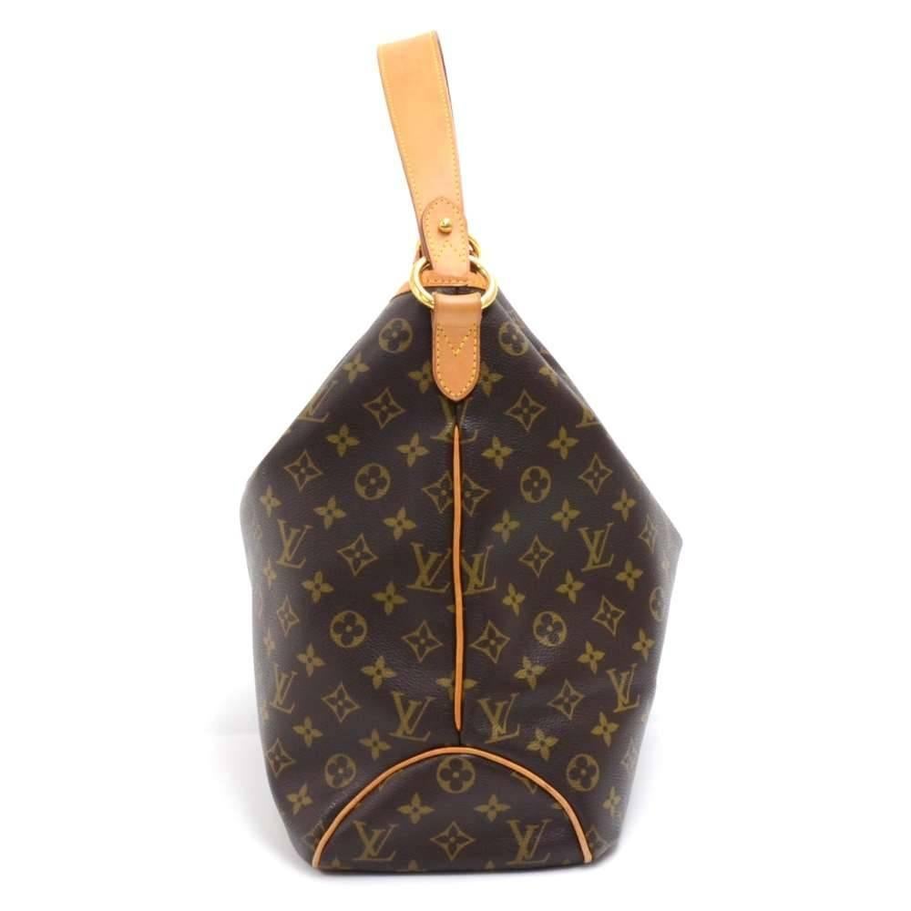 Black Louis Vuitton Delightful MM Monogram Canvas Shoulder Tote Bag