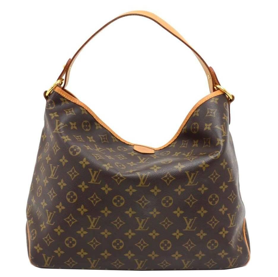 Louis Vuitton Delightful MM Monogram Canvas Shoulder Tote Bag