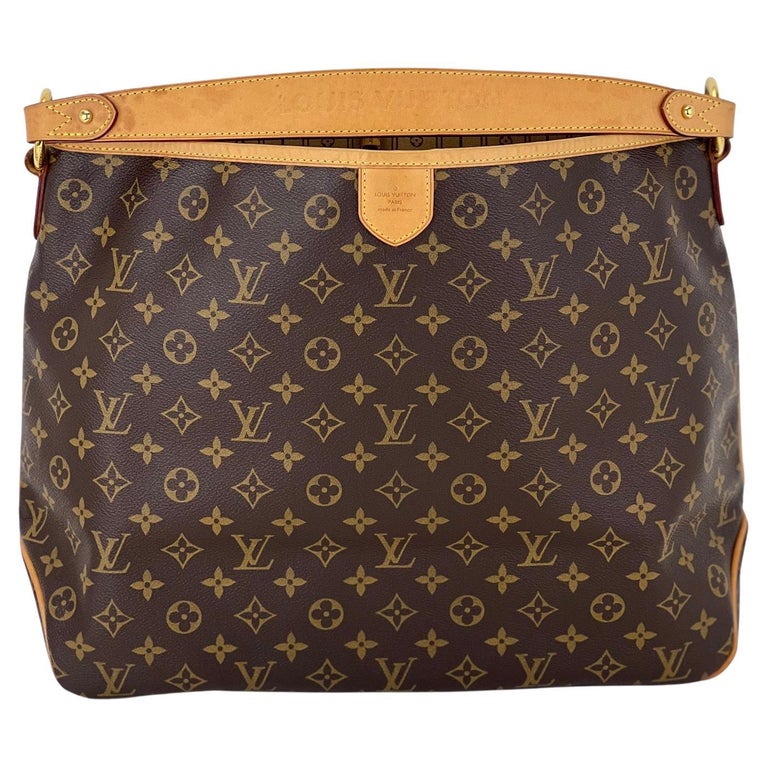 Louis Vuitton Delightful MM Tote Monogram Canvas Shoulder Bag added insert  For Sale