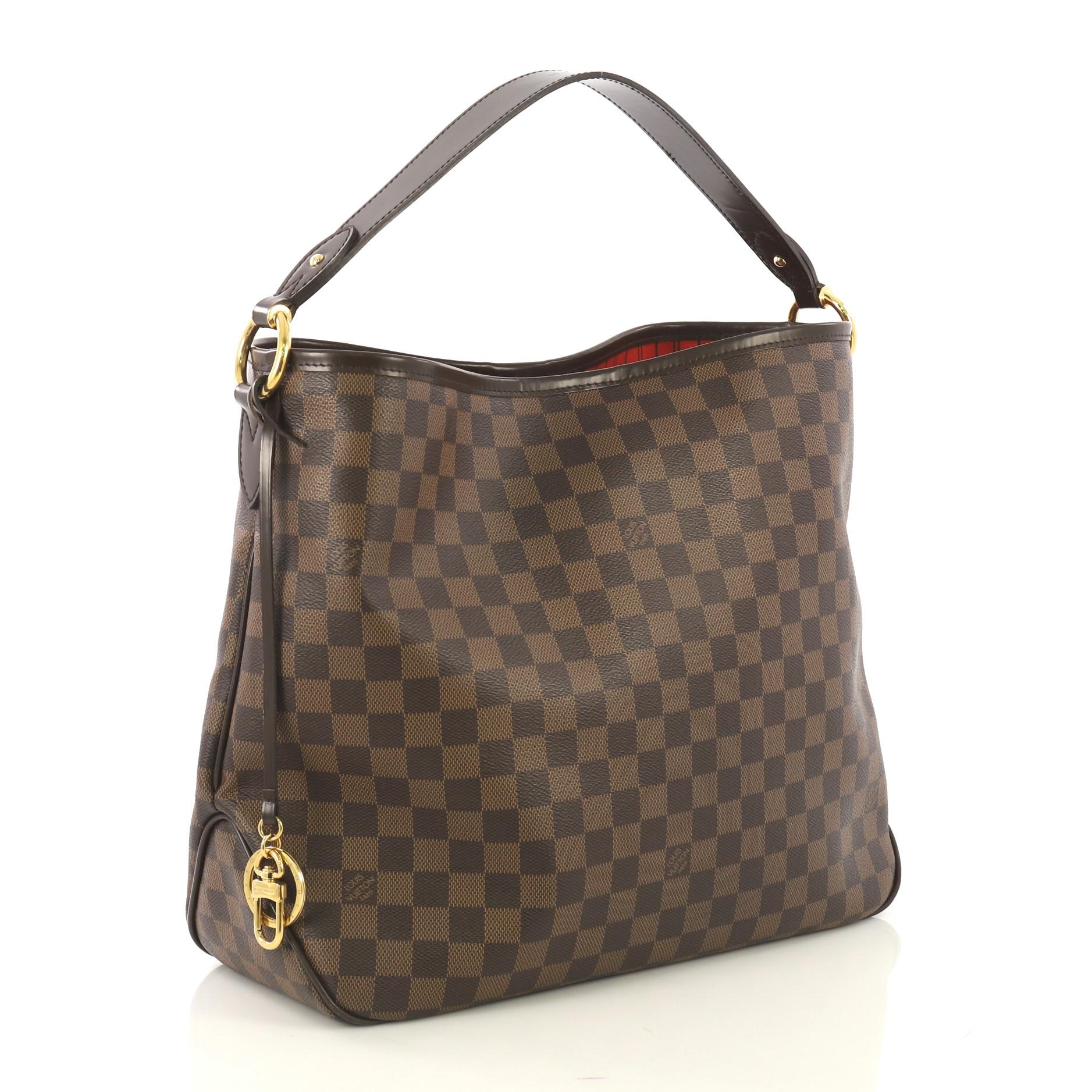 Brown Louis Vuitton Delightful NM Handbag Damier MM