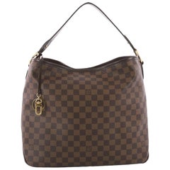 Louis Vuitton Delightful MM Tote Monogram Canvas Shoulder Bag added insert  at 1stDibs