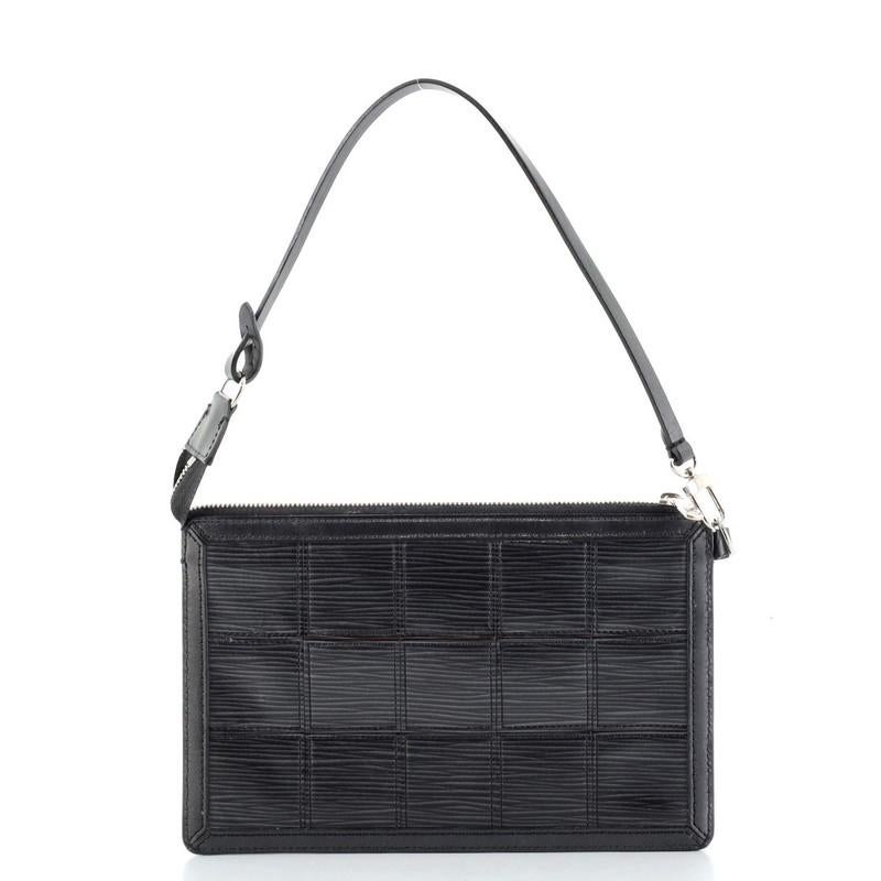 Black Louis Vuitton Delmonico Pochette Stretch Epi Leather