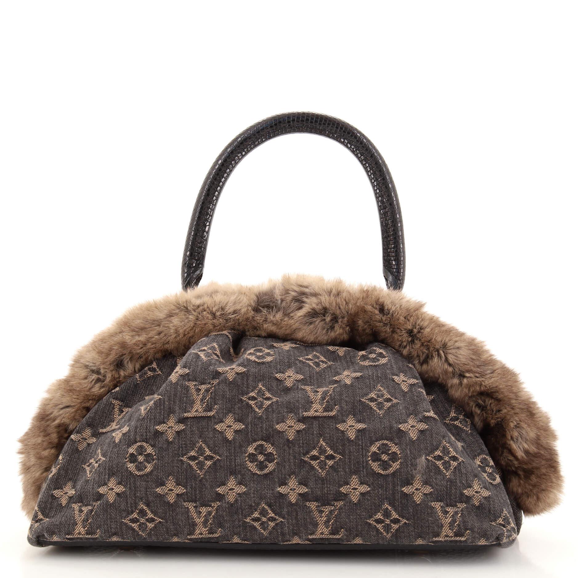 furry louis vuitton bag