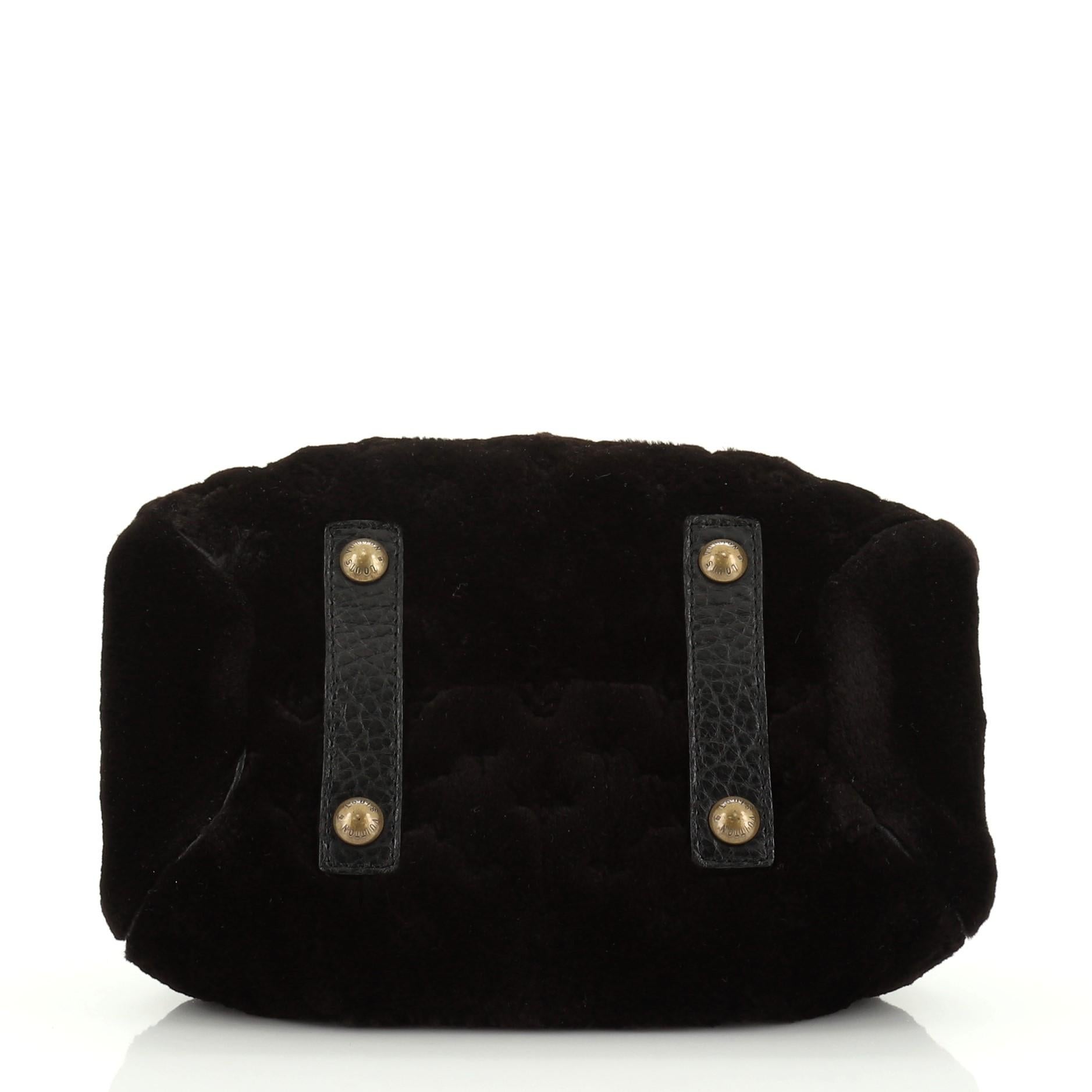 Black Louis Vuitton Demi Lune Handbag Monogram Mink