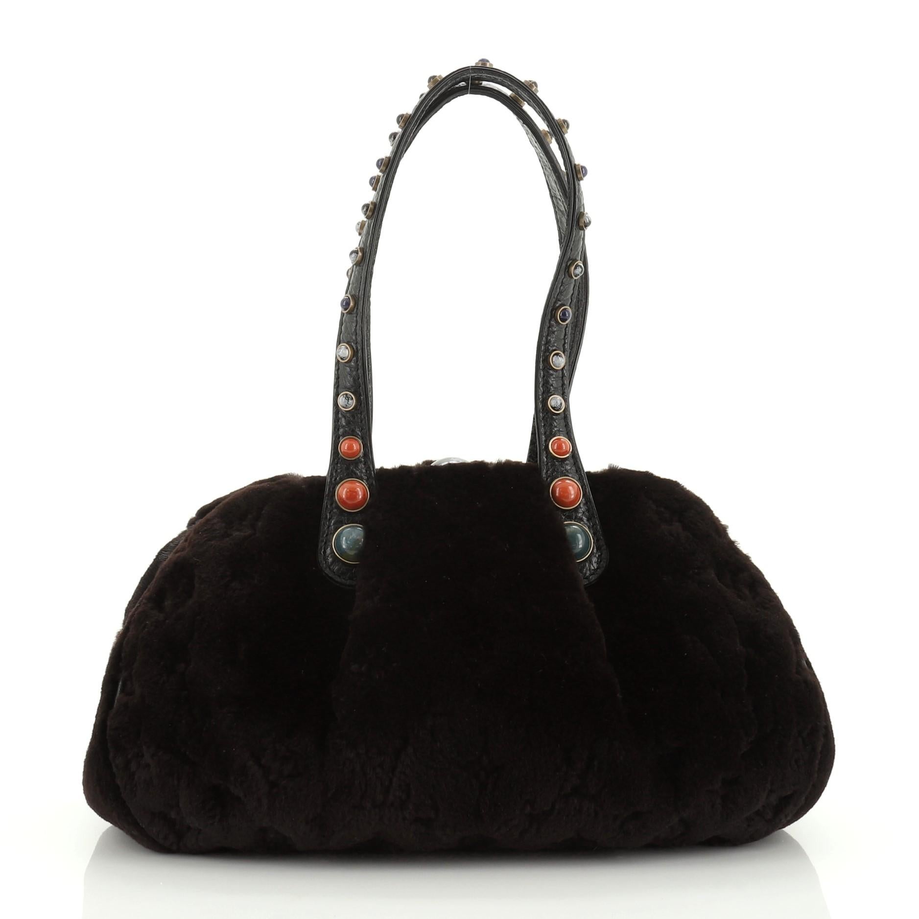 Louis Vuitton Demi Lune Handbag Monogram Mink 3