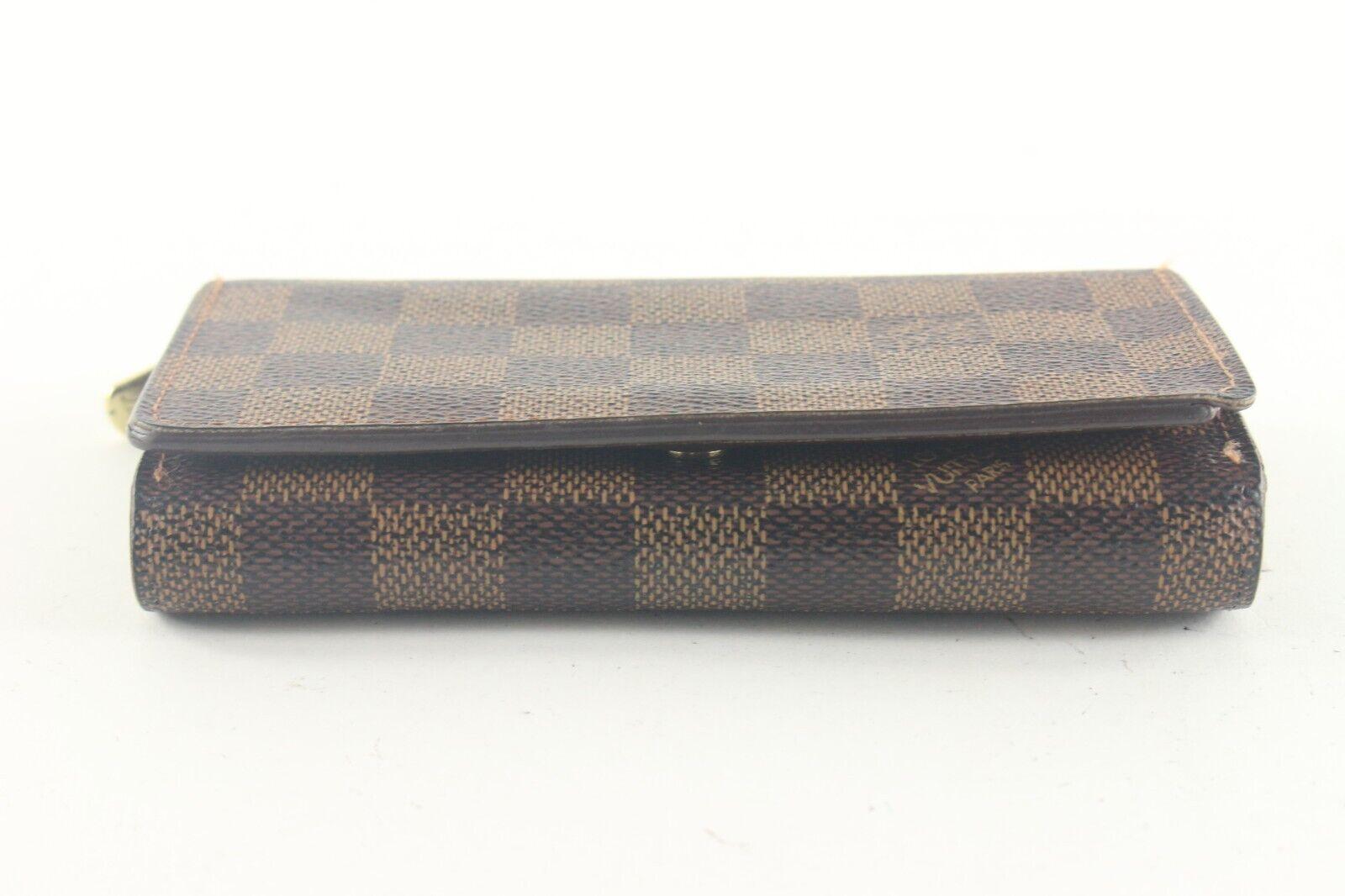 LOUIS VUITTON Demier Ebene Tresor Snap Wallet 4LV727K In Good Condition For Sale In Dix hills, NY