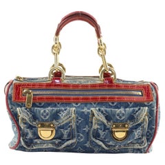 LOUIS VUITTON Denim Alligator Monogramme Neo Speedy Chain Runway 2LK1219K