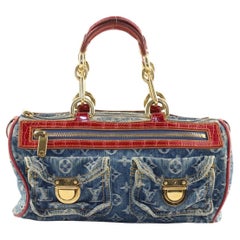 LOUIS VUITTON Denim Alligator Monogram Neo Speedy Chain Runway 2LK1219K