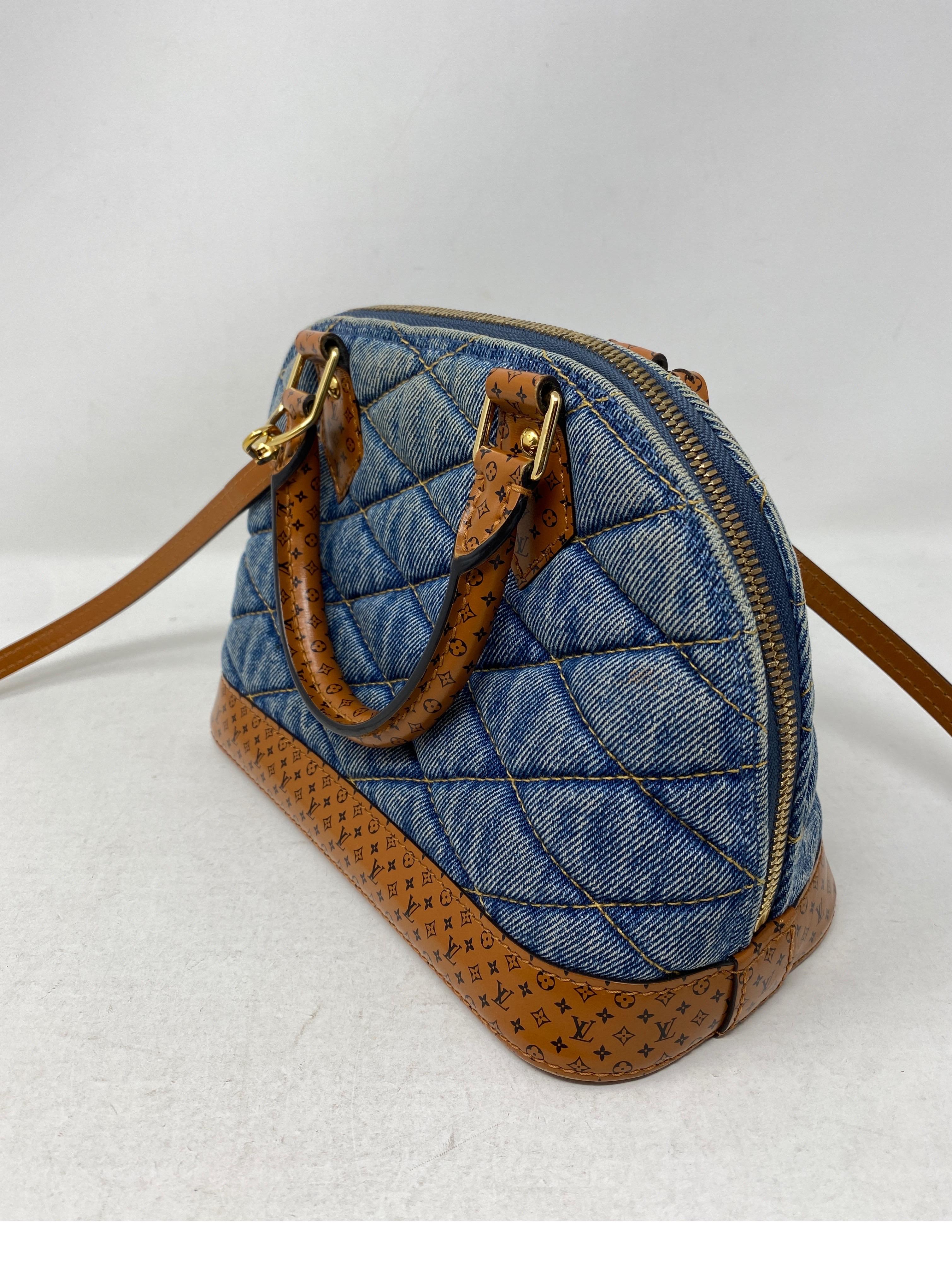 Louis Vuitton Denim Alma BB Bag  In Excellent Condition In Athens, GA