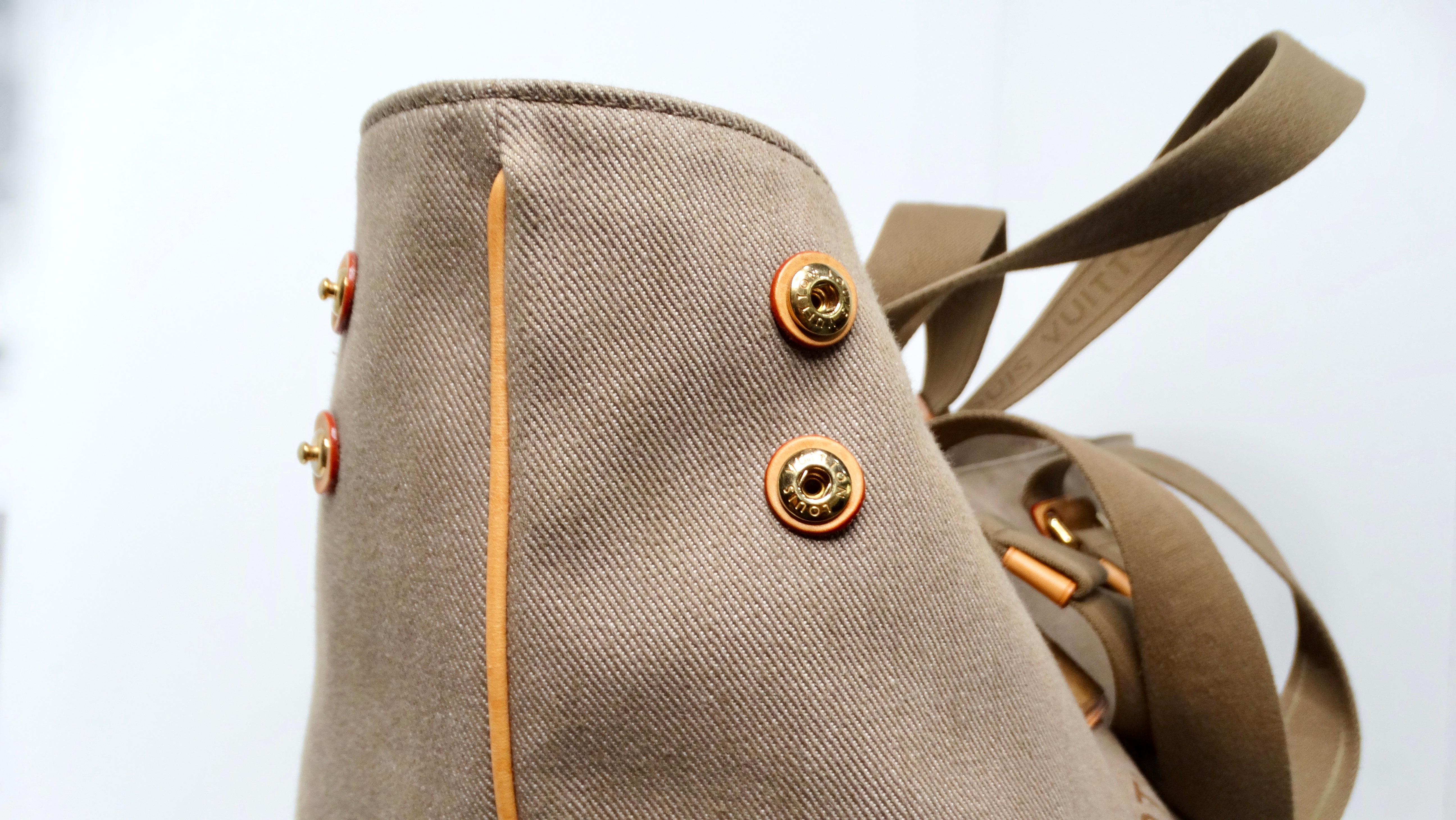 Louis Vuitton Denim Articles De Voyage GM Beige Tote Bag 2