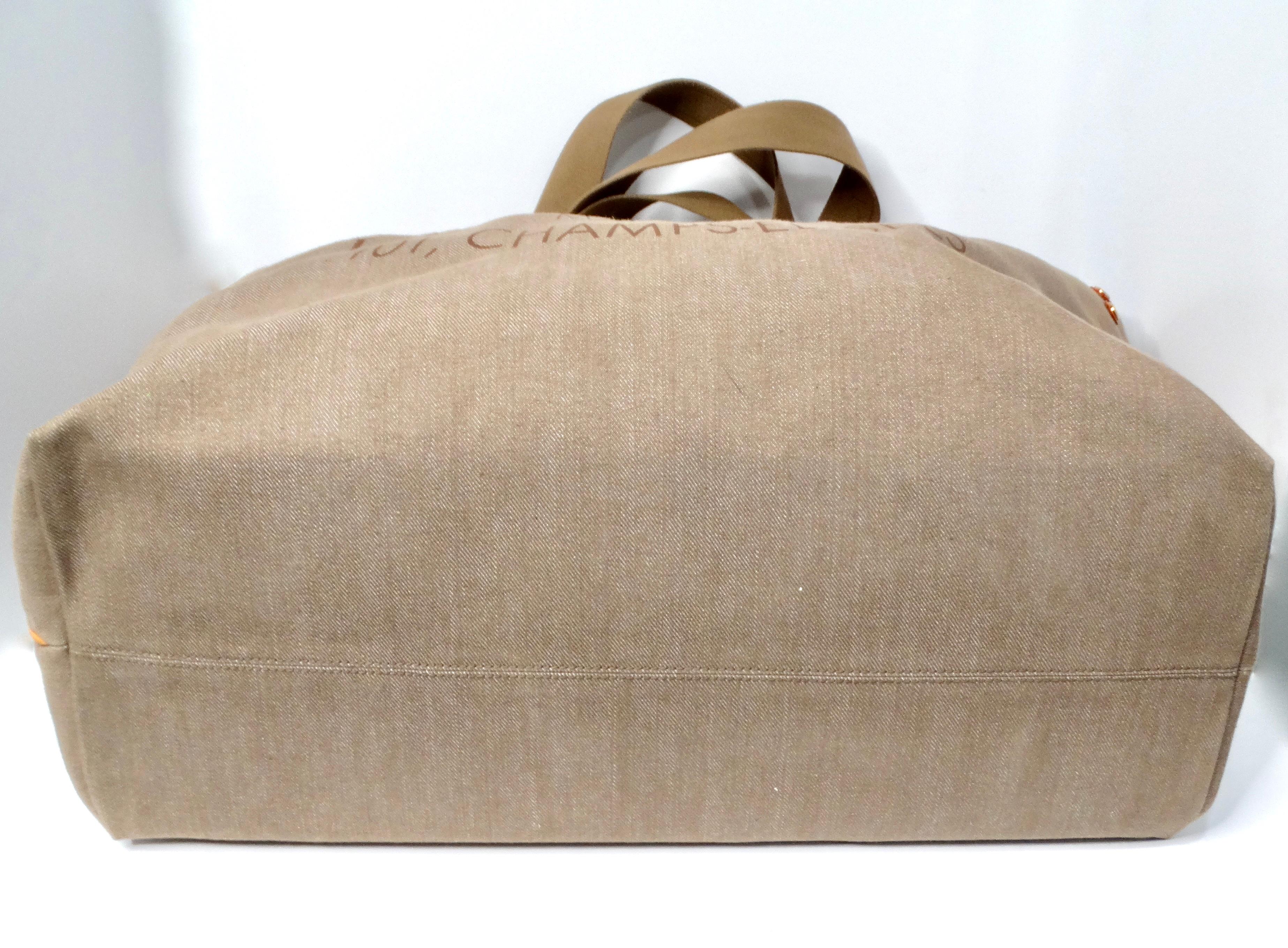 Louis Vuitton Denim Articles De Voyage GM Beige Tote Bag 3