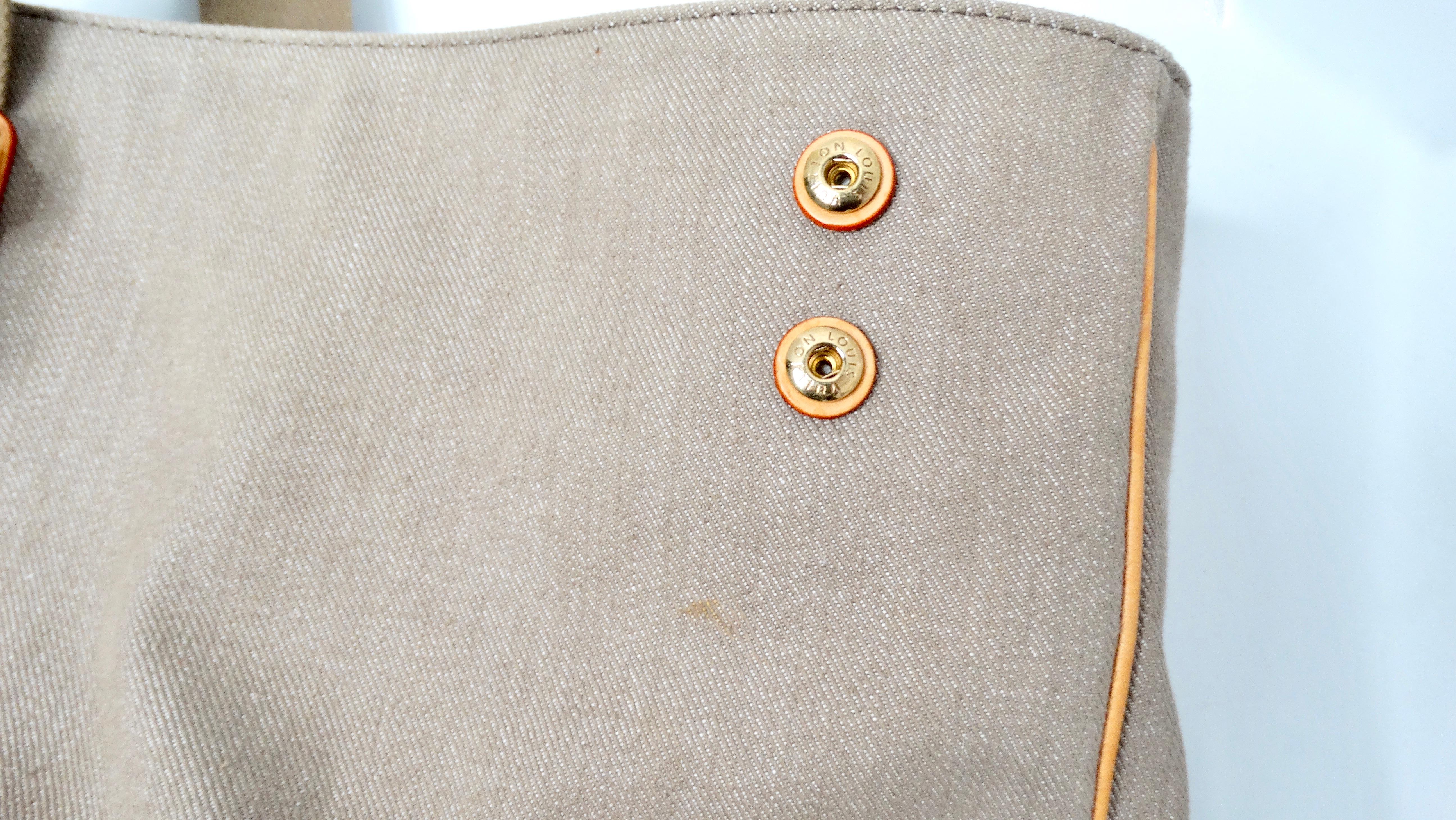 Louis Vuitton Denim Articles De Voyage GM Beige Tote Bag 4