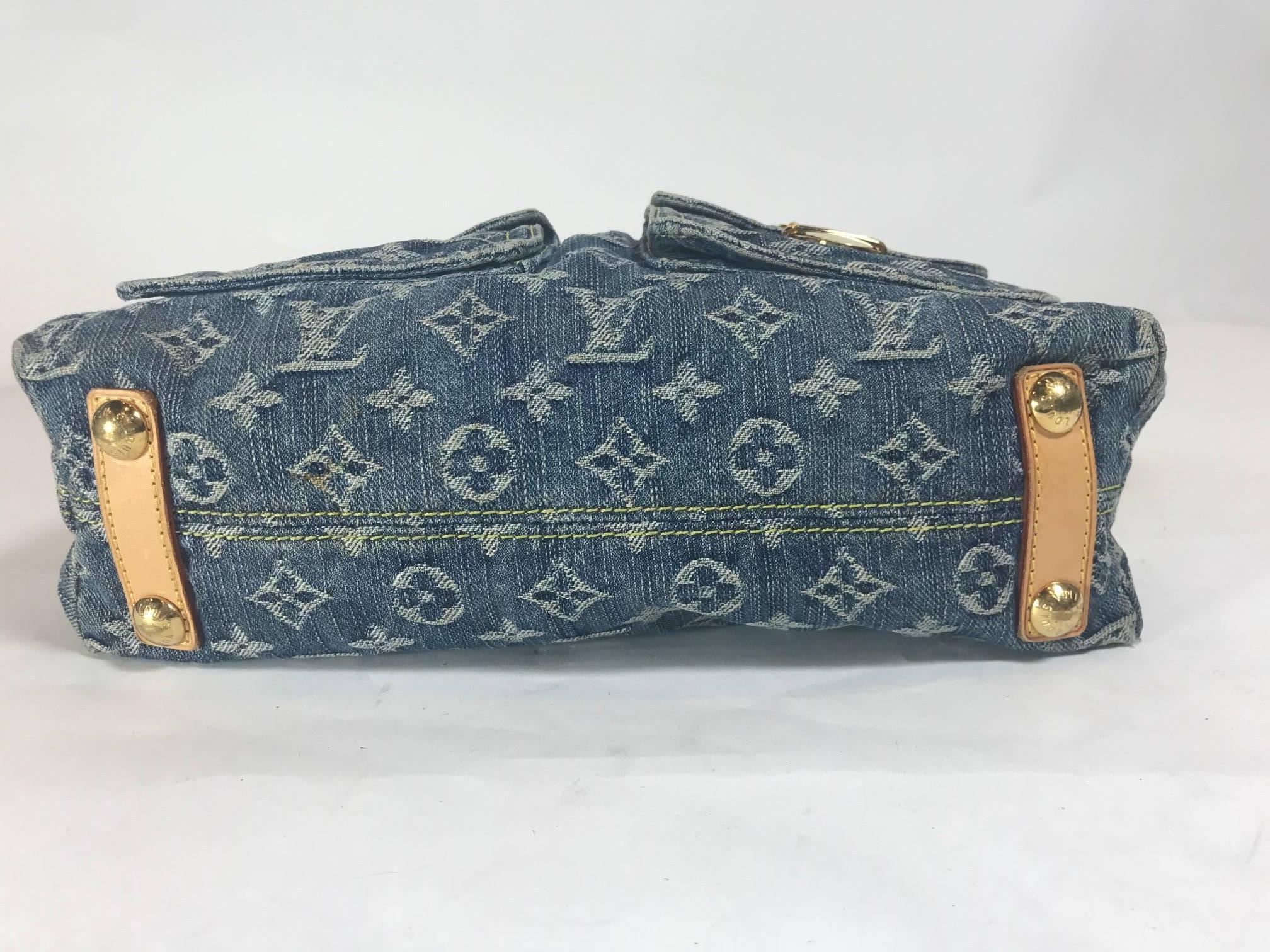  Louis Vuitton Denim Baggy PM In Excellent Condition In Roslyn, NY