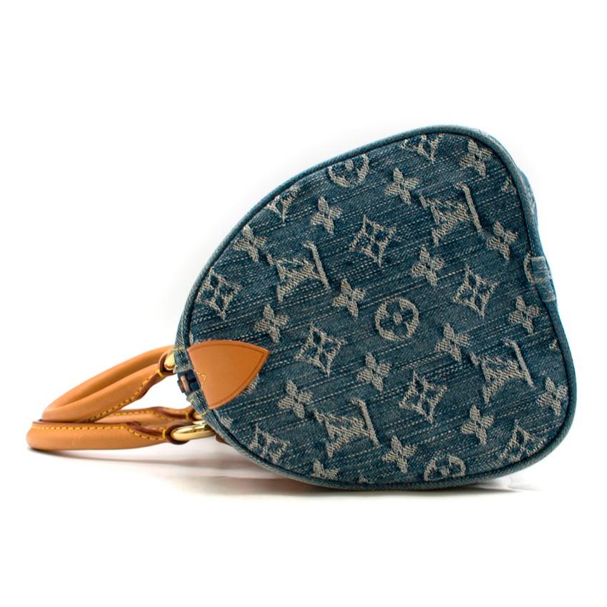 Black Louis Vuitton Denim Blue Monogram Neo Speedy Handbag