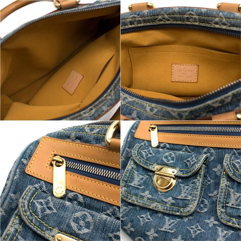 Louis Vuitton Denim Blue Monogram Neo Speedy Handbag at 1stDibs