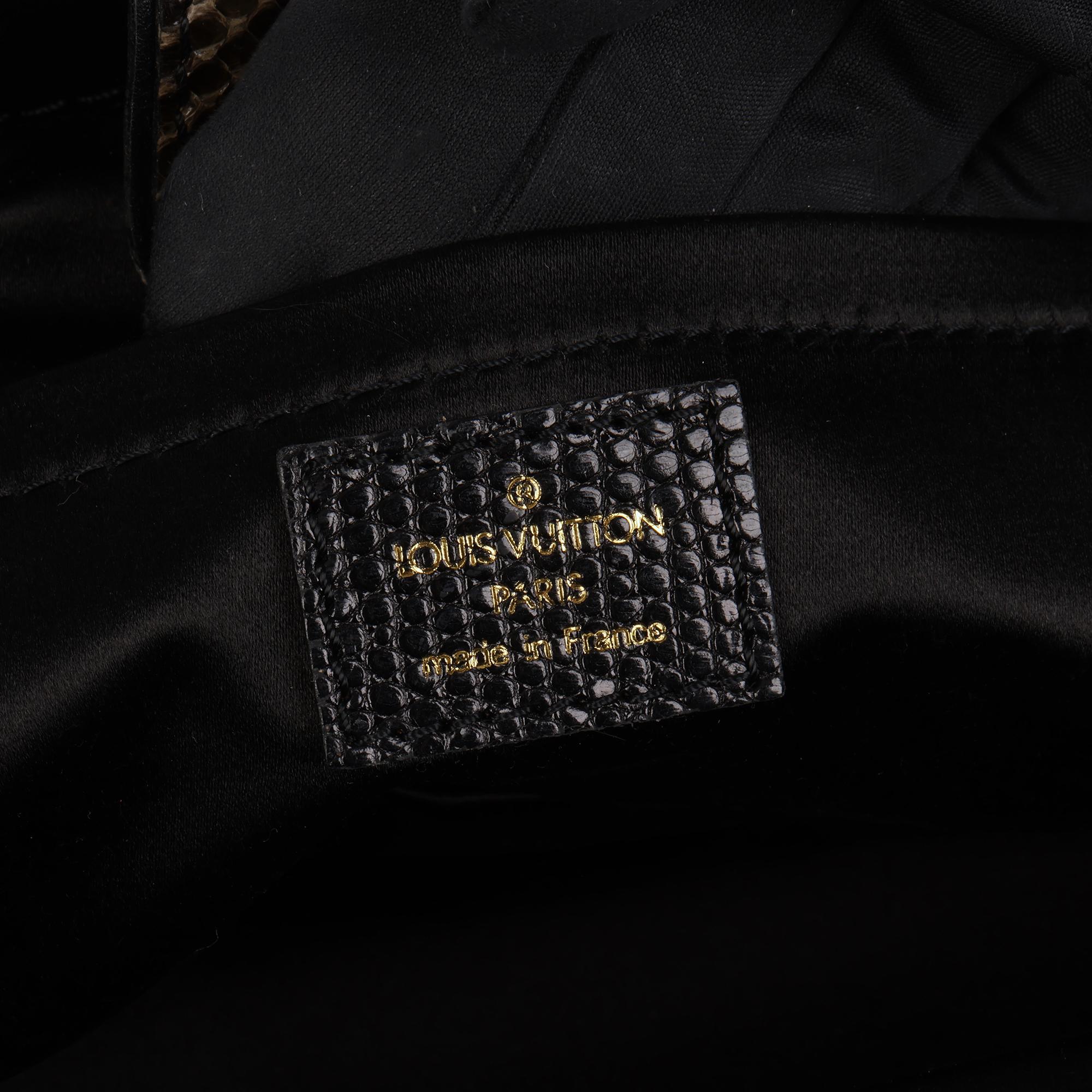 Denim, fourrure de chinchilla, garniture en cuir de lézard et python Demi Lune MM, Louis Vuitton en vente 3