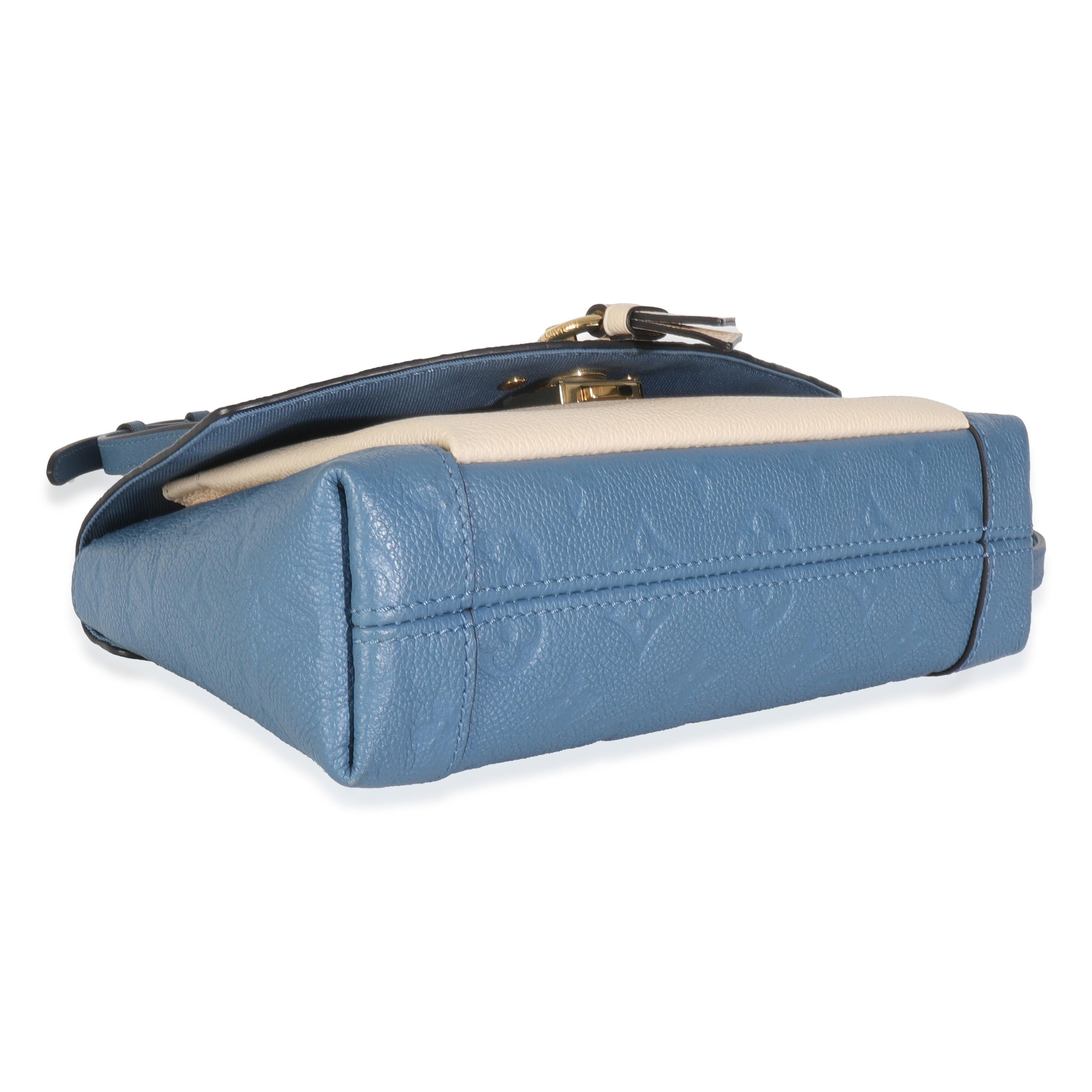 Louis Vuitton Denim Creme Monogram Empreinte Blanche BB Unisexe en vente