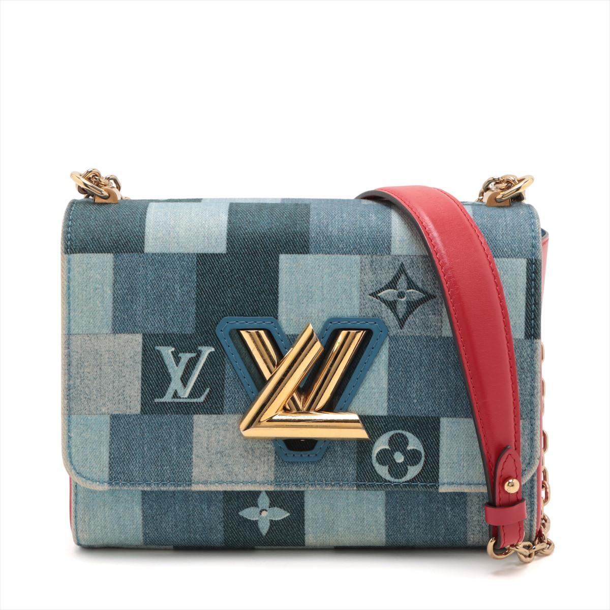 The Louis Vuitton Bicolor Denim Twist MM Bag is a vibrant and playful addition to the brand's collection. Crafted from a combination of denim fabrics in various shades and patterns, the bag showcases Louis Vuitton's innovative approach to design.