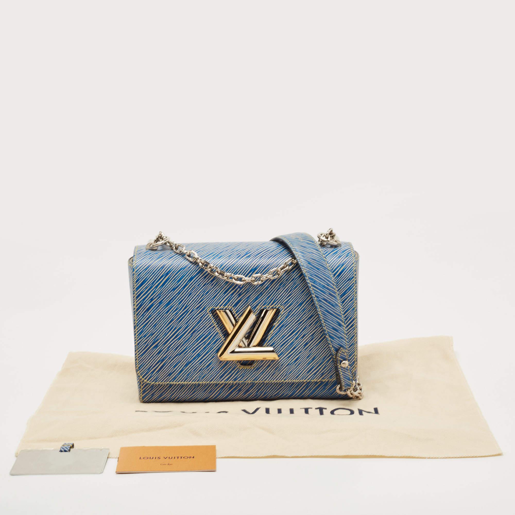 Louis Vuitton Denim Epi Leather Twist MM Bag 14