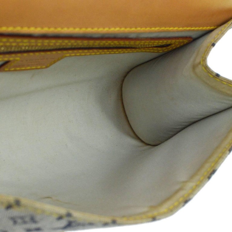 Louis Vuitton Denim Monogram Leather Gold Chain Crossbody Flap Shoulder