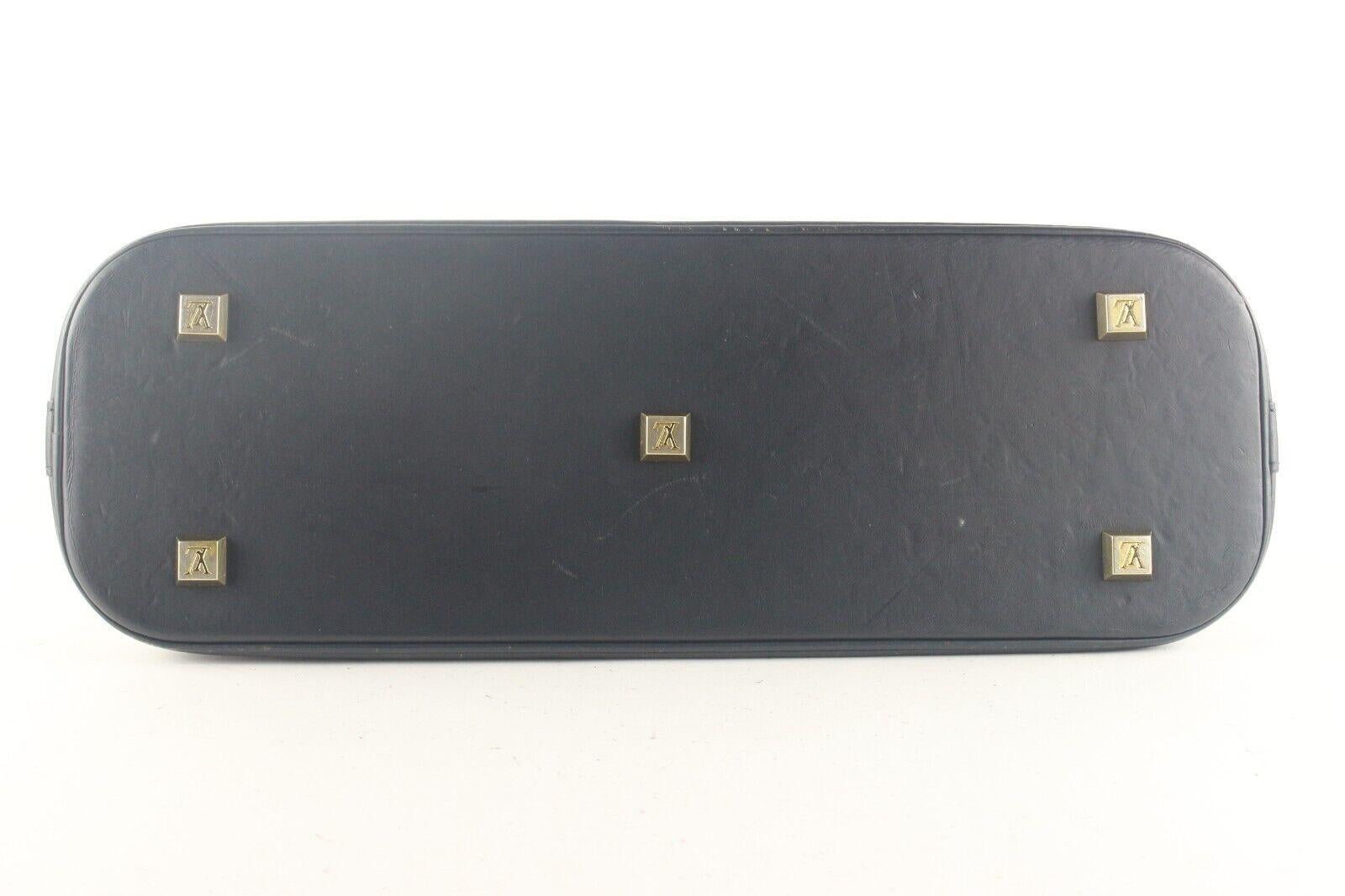 Gray Louis Vuitton Denim Monogram Mini Lin Alma Horizontal Long Haute Navy 10LV810K
